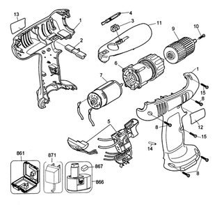 Part Location Diagram of 497641-02 Black and Decker Latch
